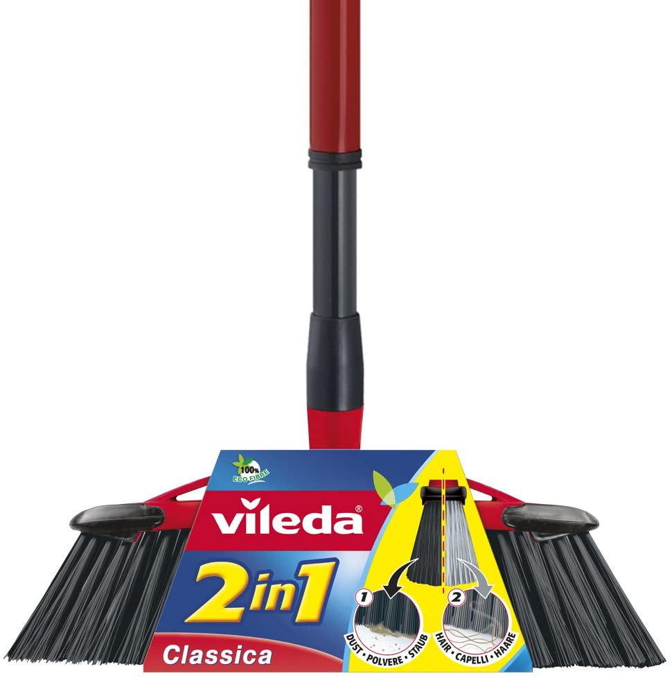 Vileda Classica 2 in 1 Scopa con Manico